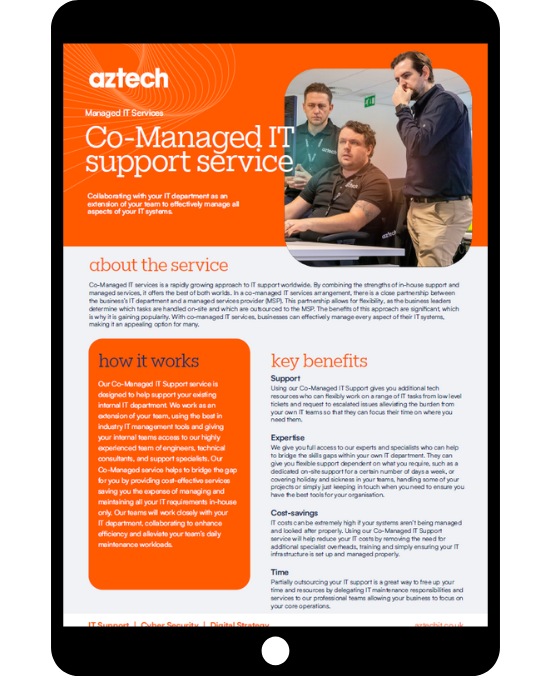 Co-Managed IT Support Service Datasheet
